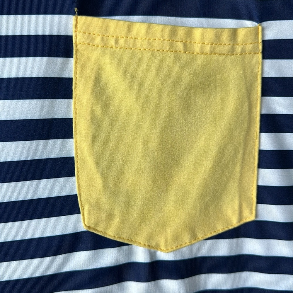 🟡🔵 super cute blue & yellow striped tee 🟡🔵